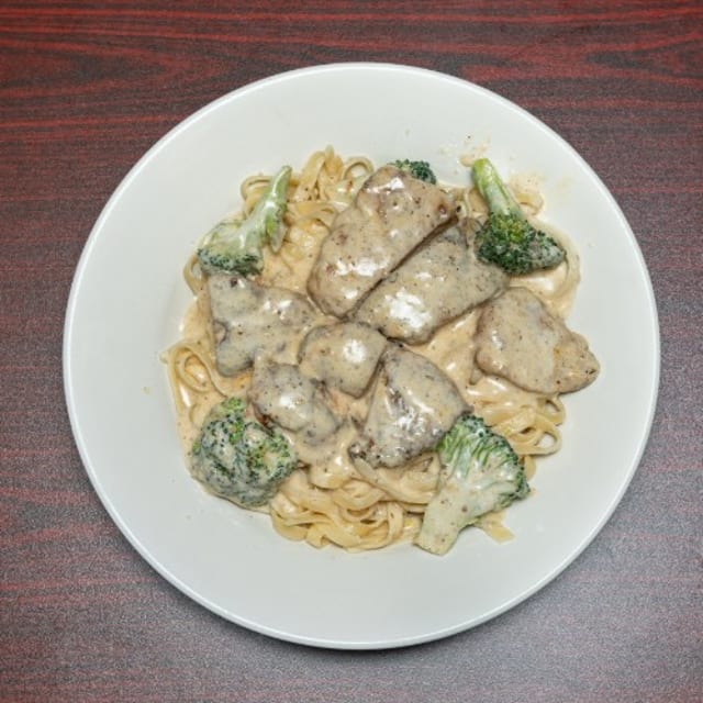 Blackened Chicken Alfredo.