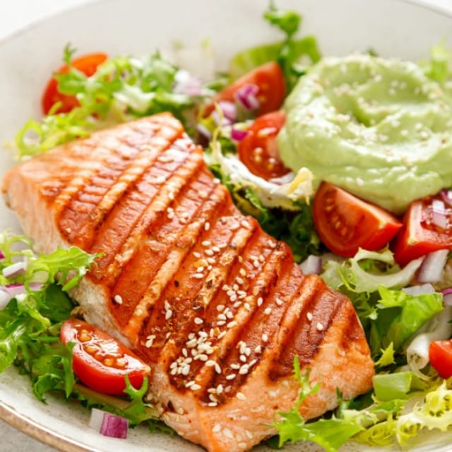 Grilled Salmon.