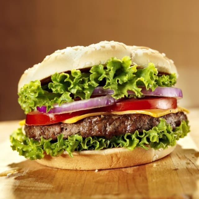 Kids Cheese Burger and Fries.