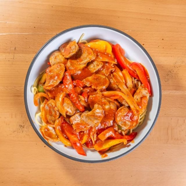 Sausage and Peppers Pasta.