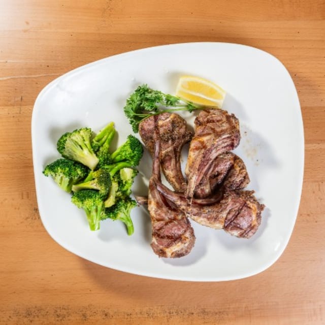 3 Lamb Chops & 6 Oz Cc.