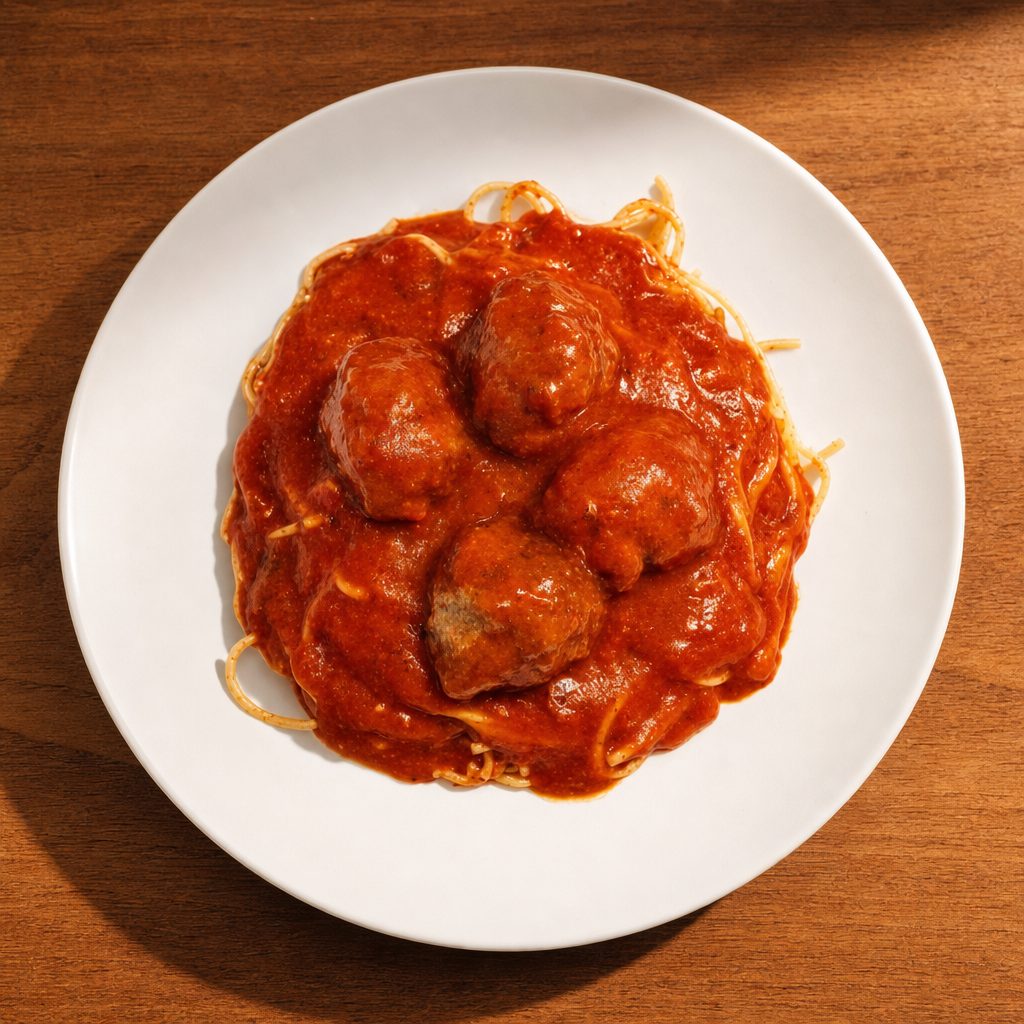 Kids Spaghetti Meatballs.