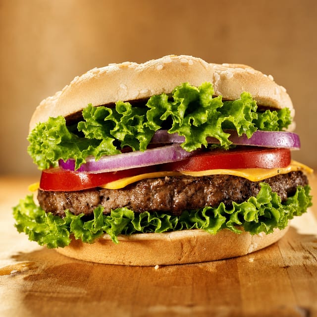 Kids Cheese Burger and Fries.
