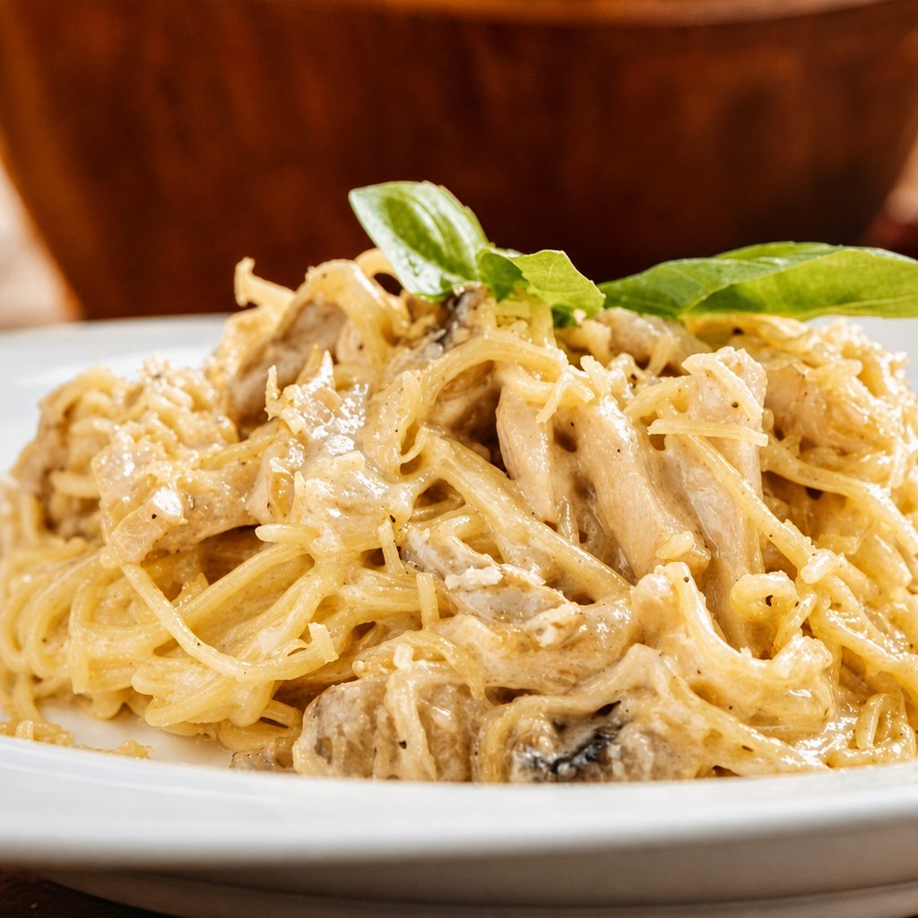 Shrimp Carbonara.