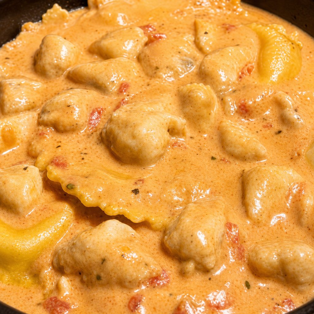 Crab Ravioli Pasta.
