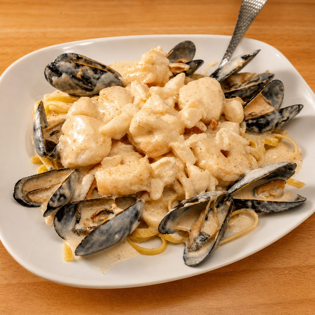 Seafood Alfredo.